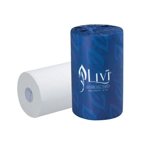 P2 HK1 Kitchen Towel Roll Livi 2 Ply 240 Sheet 1 Roll Pk 1400 Pk